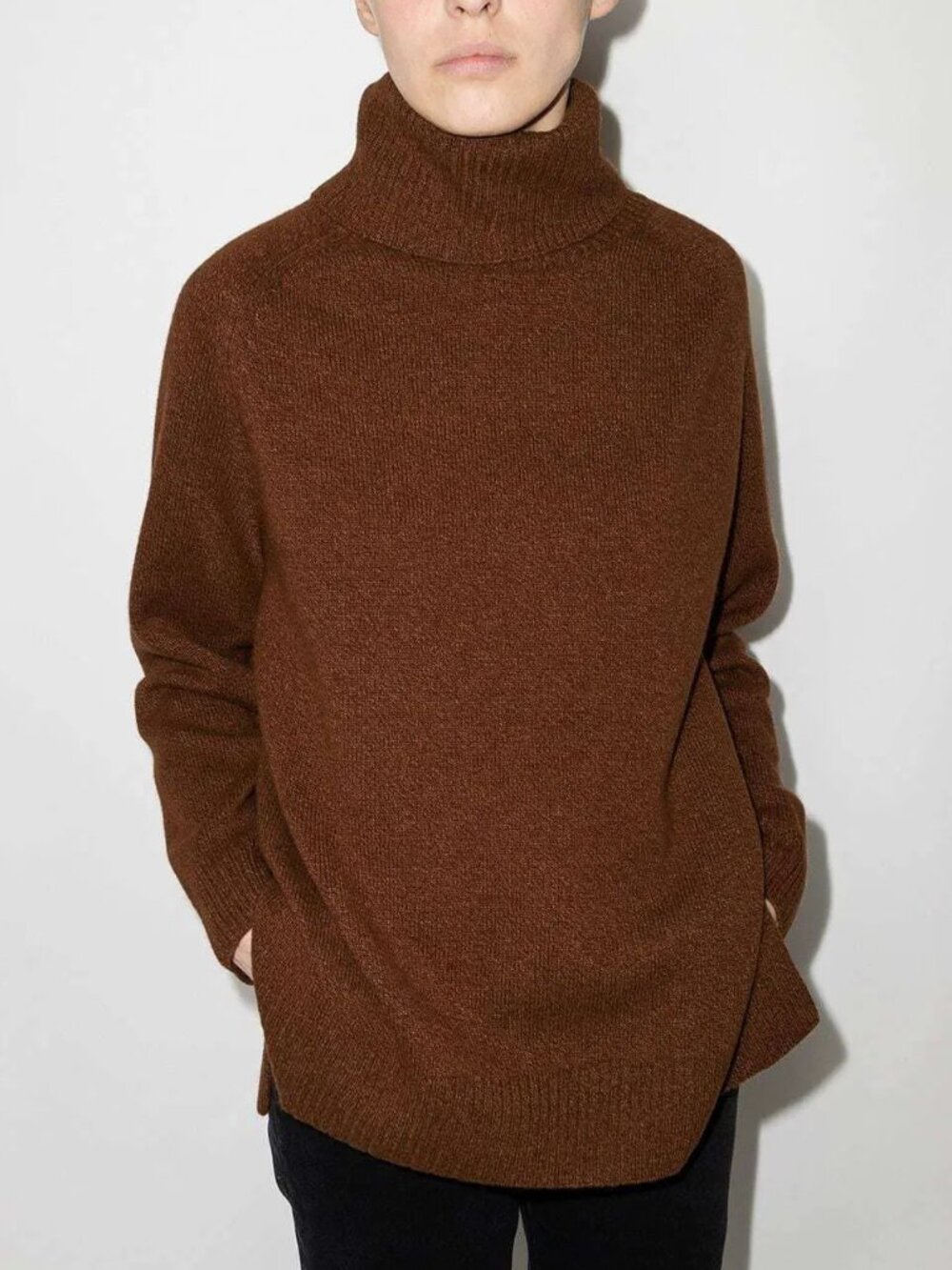 LESET  Zoe Roll-neck Oversized Jumper Choco Melange